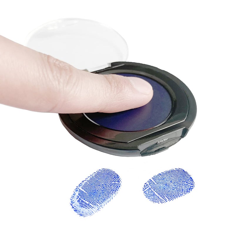 Myboree Quick Drying Ink Thumbprint Pad Fingerprint Pad for Identification Notarization (Blue) - Image 2